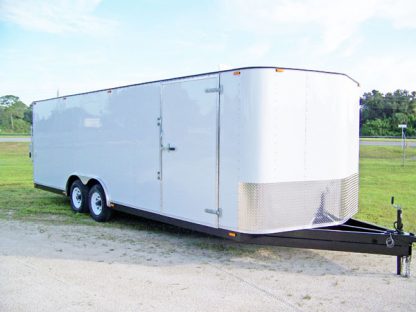 8.5x24 V-Nose Enclosed Auto Hauler, Internal Beavertail, 10.4K GVWR